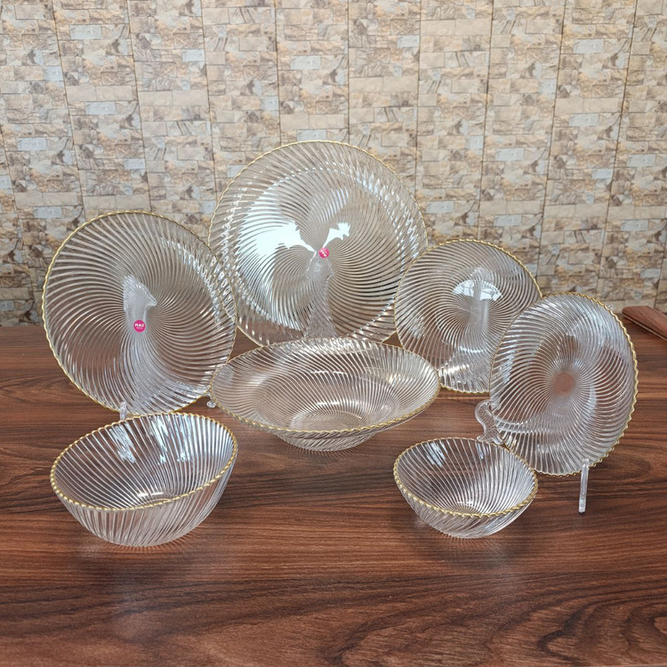 سرویس لب طلا ۳۳ پارچه مدل آلفا