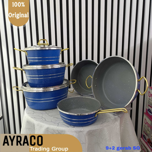 سرویس قابلمه 2+9 برند گراپ ( Grap ) رنگ سرمه ای